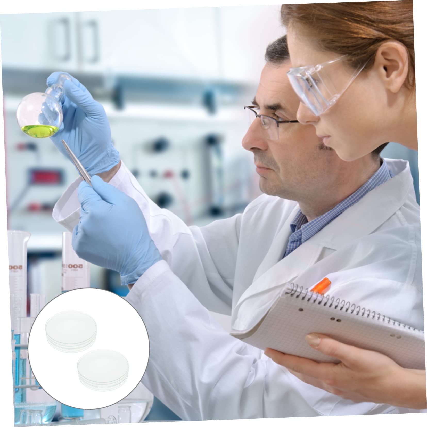 CHILDWEET 10pcs Watch Glass Glases Watch Tool Evaporating Dish Chemistry Glassine School Laboratory Watch Transparent Watch Chemical Beaker with Lid Laboratory Experiment Watch