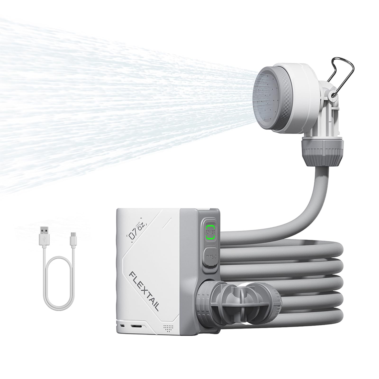 FLEXTAILGEAR Tiny Shower Portable Shower for Camping, Rechargeable Camping Outdoor Shower, Portable Shower Pump for Hiking, Waterproof Outdoor Camp Pump, Car wash, Pet Cleaning, Beach Vacations