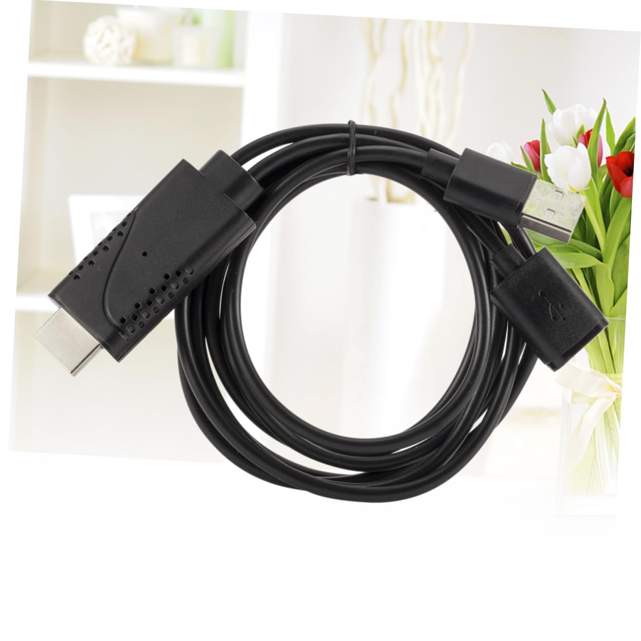 HOMSFOU 3stücke Usb Adapterkabel Für Ios Und Usb Female Zu Male Hdtv-display Ladefunktion Schwarz Kompatibel Mit Smartphones Und Tablets