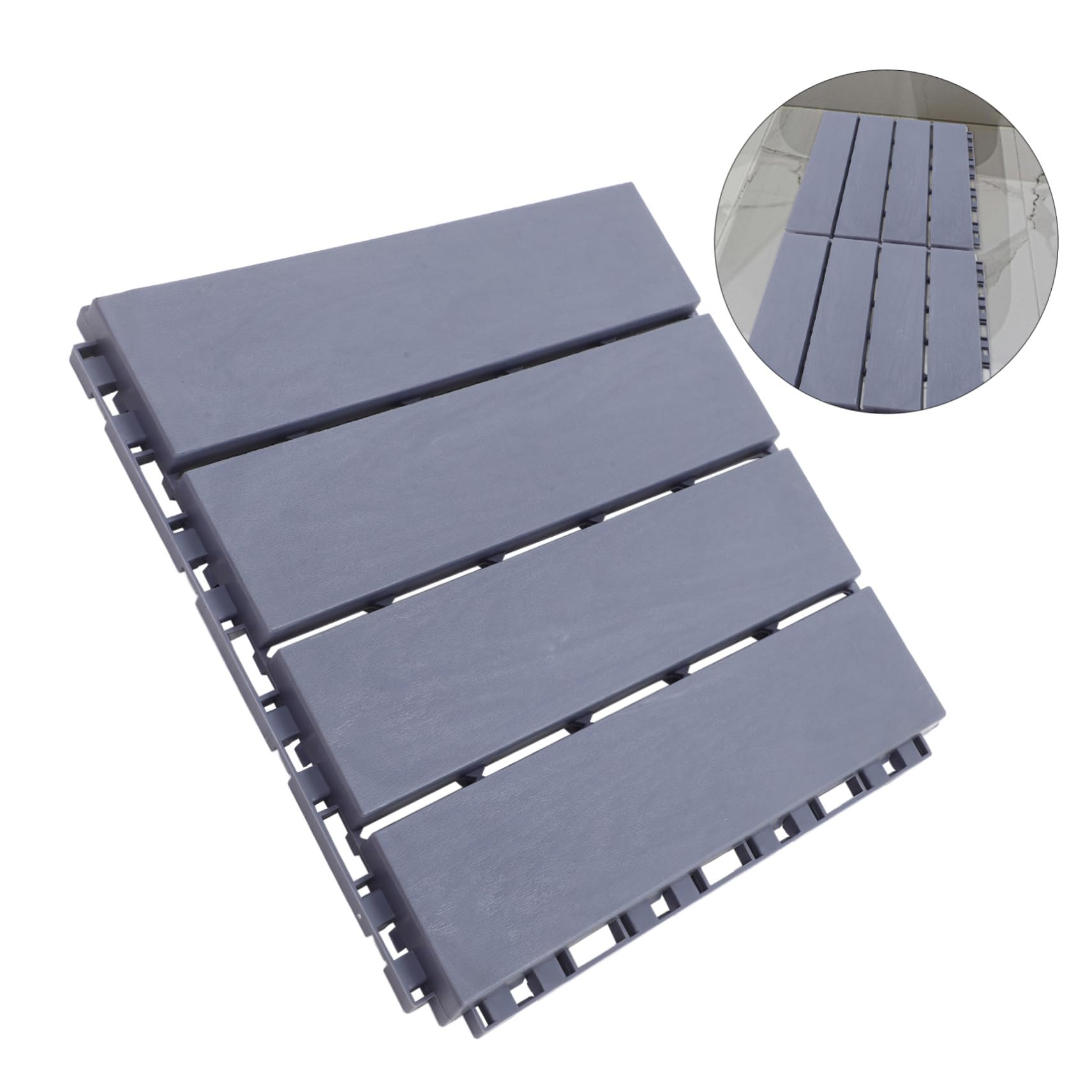 Mipcase 6 Baldosas Uso Versátil de Plástico Pp para Suelo de Patio y Terraza Instalación Fácil Diseño Simple y Elegante para Exteriores