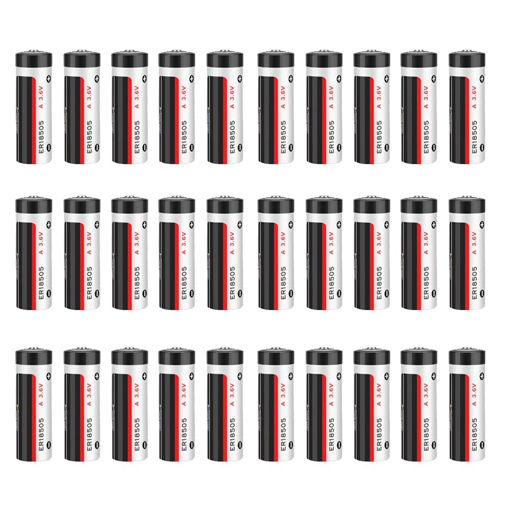 MEELER 30 PCS A Size 3.6V 4000mAh ER18505 Lithium Battery Non Rechargeable