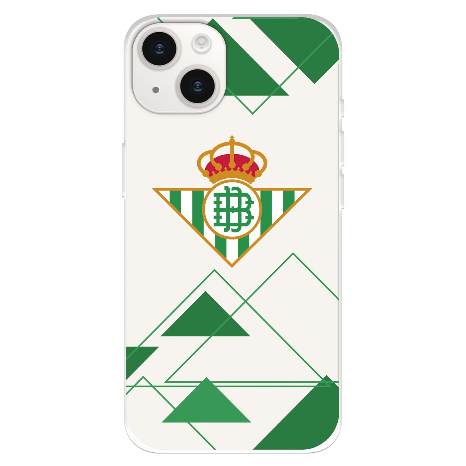 Funda para iPhone X - XS del Real Betis Balompié Fondo Rayas Verdiblancas para Proteger tu móvil. Carcasa para Realme de Silicona Flexible con Licencia Oficial Real Betis Balompié