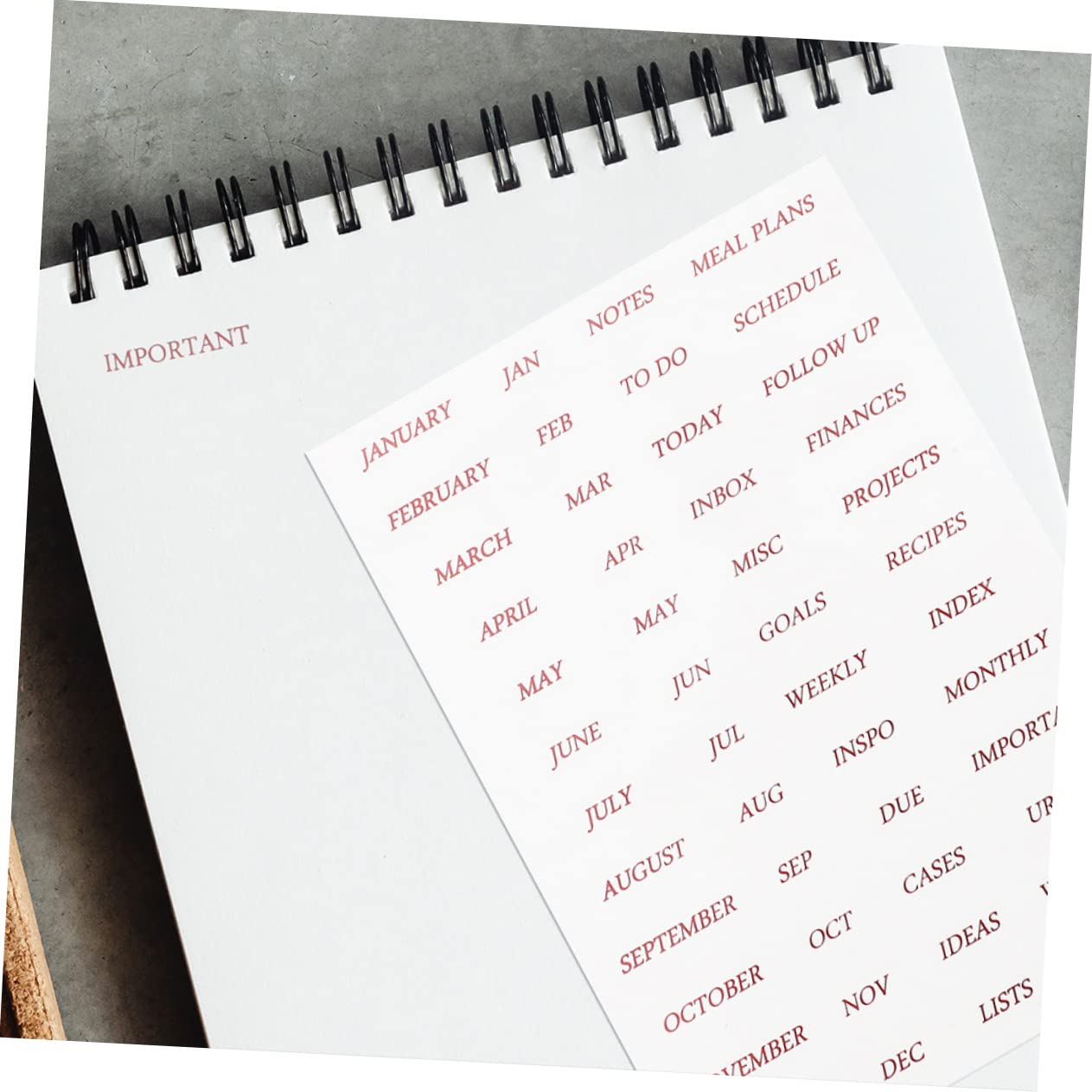 EXCEART 32fogli Adesivi Decorativi Per Scrapbook Con Parole Inglesi Adesivi Autoadesivi Per Pianificazione e Decorazione Di Diari Album e Lettere