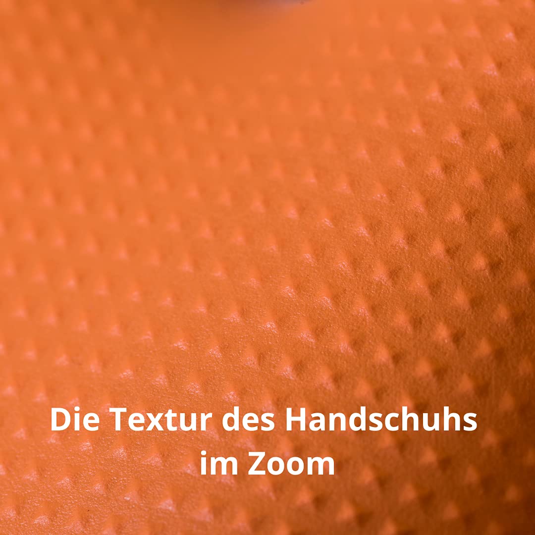 Guanti In Nitrile Arancione Cat. Iii Tg. M 50 Pz - Foto 3