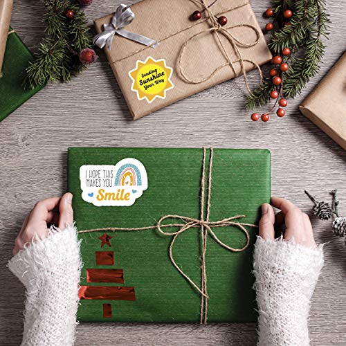 Enposmre Muminglong 1.5 Inch I Hope This Makes You Smile Sticker, Rainbow Sticker,Thank You Sticker,Small Shop Sticker, Small Business, Handmade Sticker,Packaging Sticker, 500 Pcs #TOP5