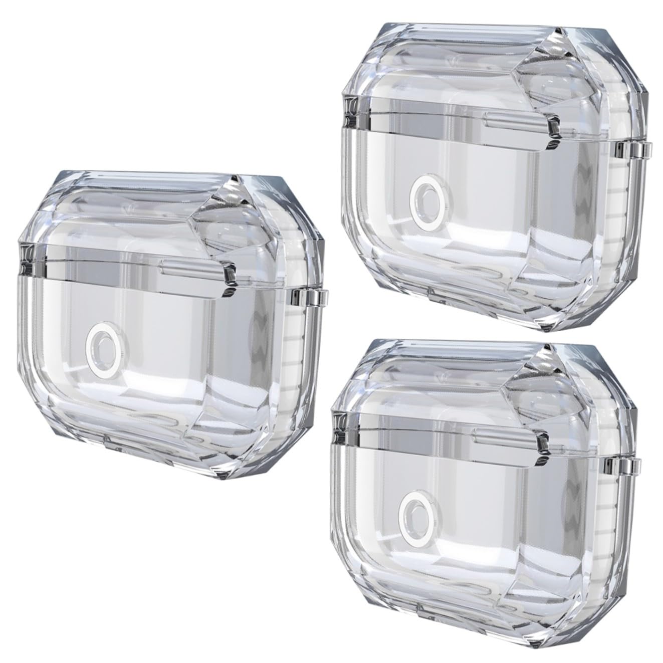 Gatuida 3pezzi Custodia Trasparente Tpu Per Auricolari Wireless Compatibile Con Protettiva Antiscratch Per Attività Quotidiane e Outdoor Bianco