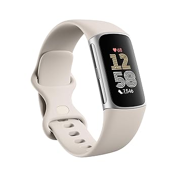 Fitbit Google Charge 6 Activity Tracker (Porcelain/Silver Aluminium)