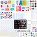 MUOIVG 289 Piezas Molde Silicona Resina, Moldes de Resina Epoxi,para Hacer Joyerias manualidades,Kit de Molde con 60 Polvo de Purpurina y Accesorios para Hacer Colgante, Llavero, Joyería, DIY