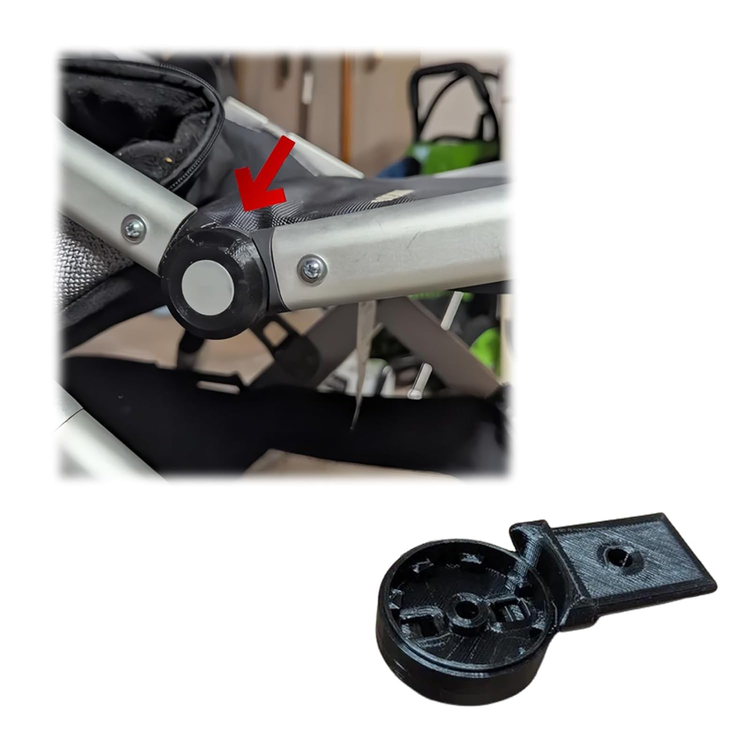 Piastra di ricambio diretta per poggiapiedi per passeggino UppaBaby Vista V1 e V2, facile da fissare per cerniere rotte, installazione semplice con strumenti di base (2 pezzi)