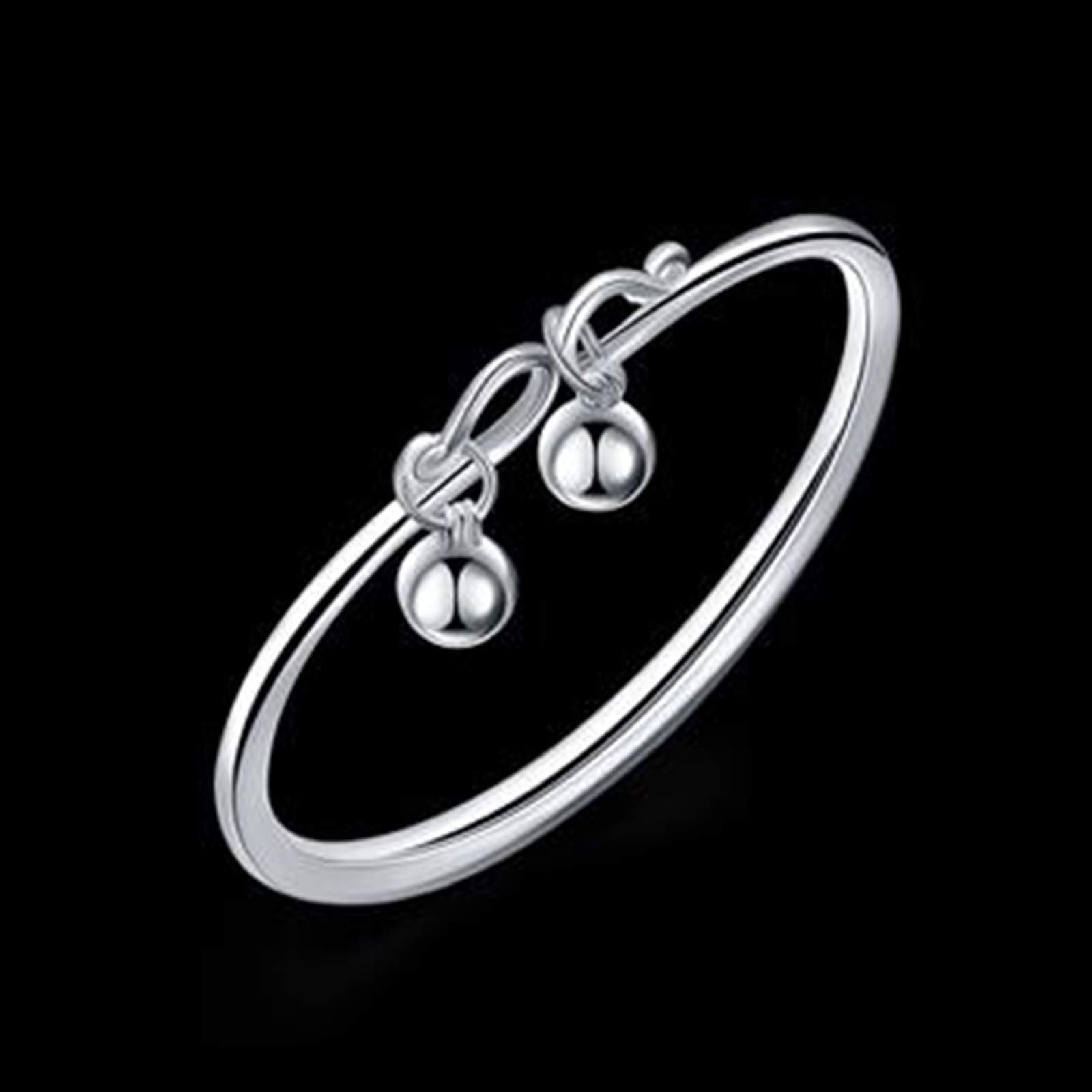 KnSam Bracciale da donna in metallo argento 925 bracciale da donna in argento 925 gioielli per donne ragazze argento, Argento sterling