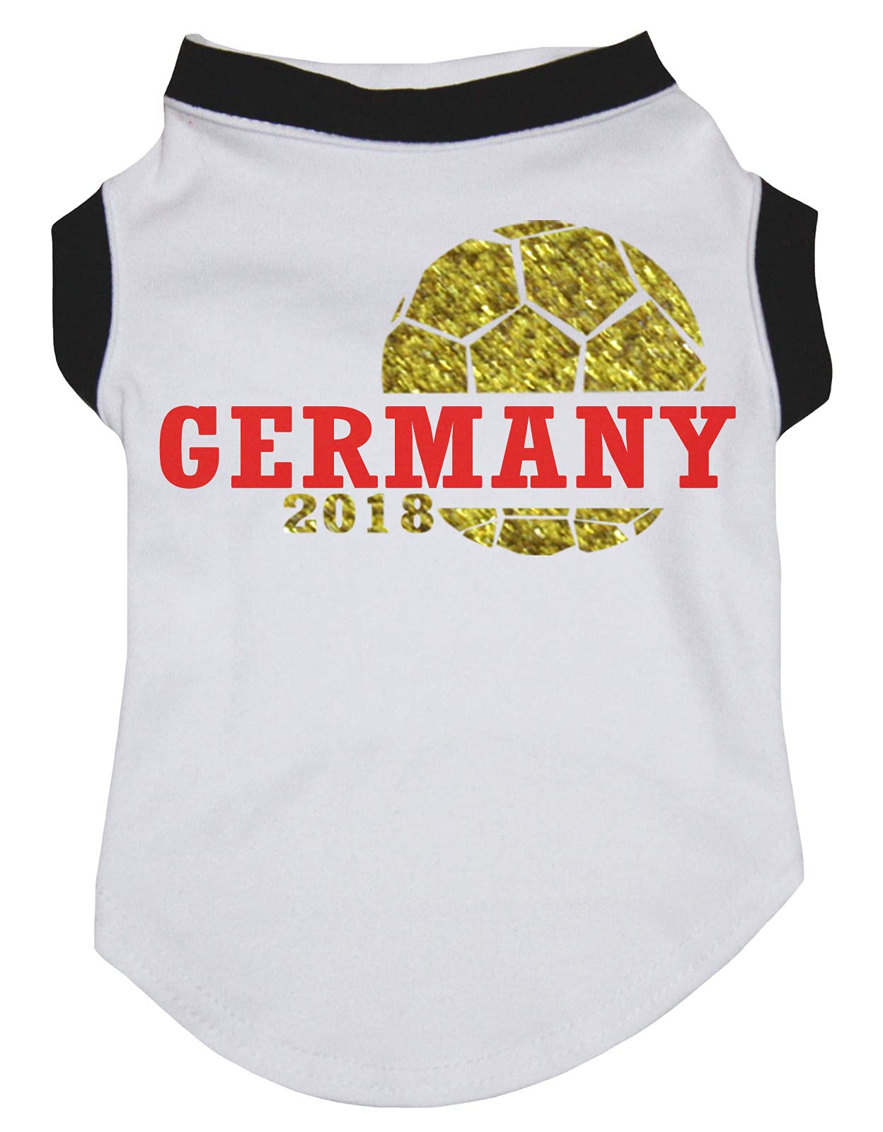 T-shirt pour chien football allemand blanc XXXL : vêtement supporter grand chien