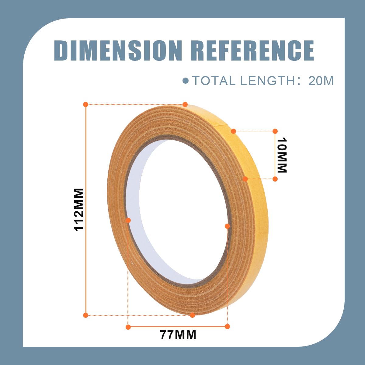 Innfeeltech 2 Roll 10mm* 20m Double Sided Carpet Tape Heavy Duty Wide Mounting Tape, Stickt Fabric Tape for Wall Floor Carpet - Image 2