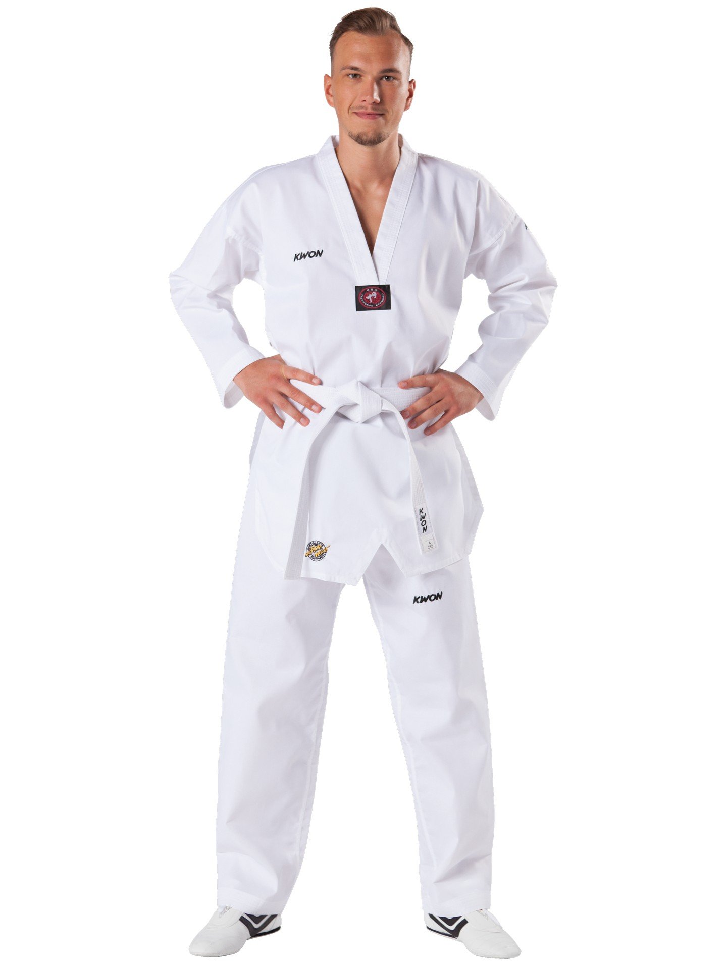 Kwon Traje de taekwondo Victory para adulto, unisex, color blanco, monocromo, deportivo, taekwondo, traje