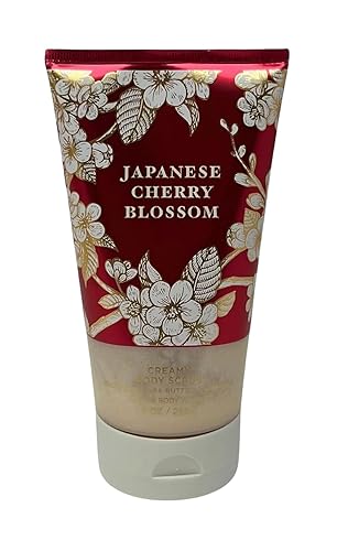 Bath and Body Works - Exfoliante corporal cremoso con flor de cerezo japonés, 6.6 onzas (flor de cerezo japonés)