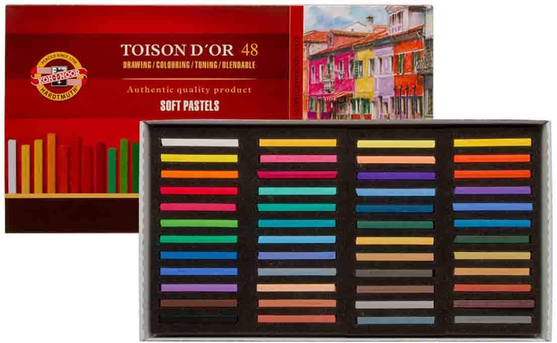 Koh-I-Noor TOISON D'OR 8586 Artist's Soft Pastels (Pack of 48)