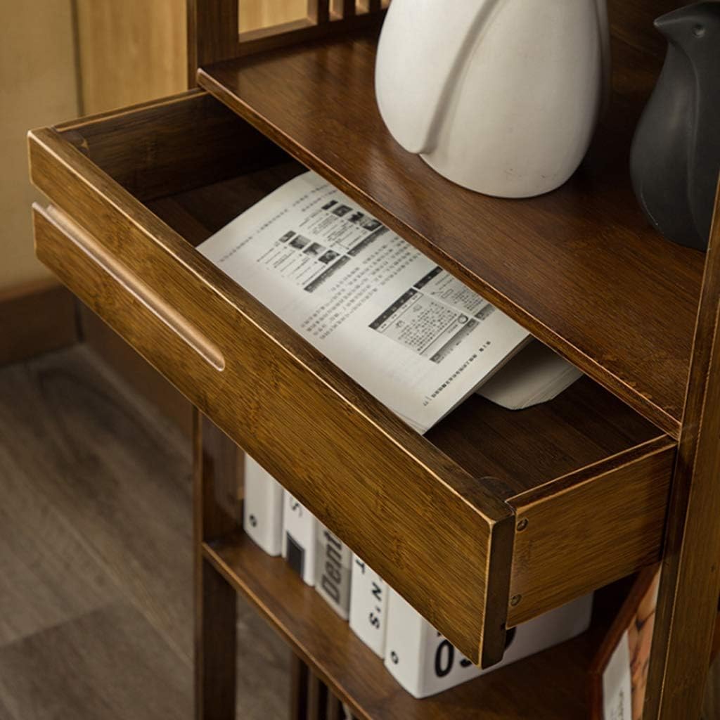 Estantes de periódicos y revistas Estantería de Libros, estantería Vintage, estantería Creativa Simple con bastidores de cajones, Estante de Almacenamiento de Libros Abierto Moderno Simple