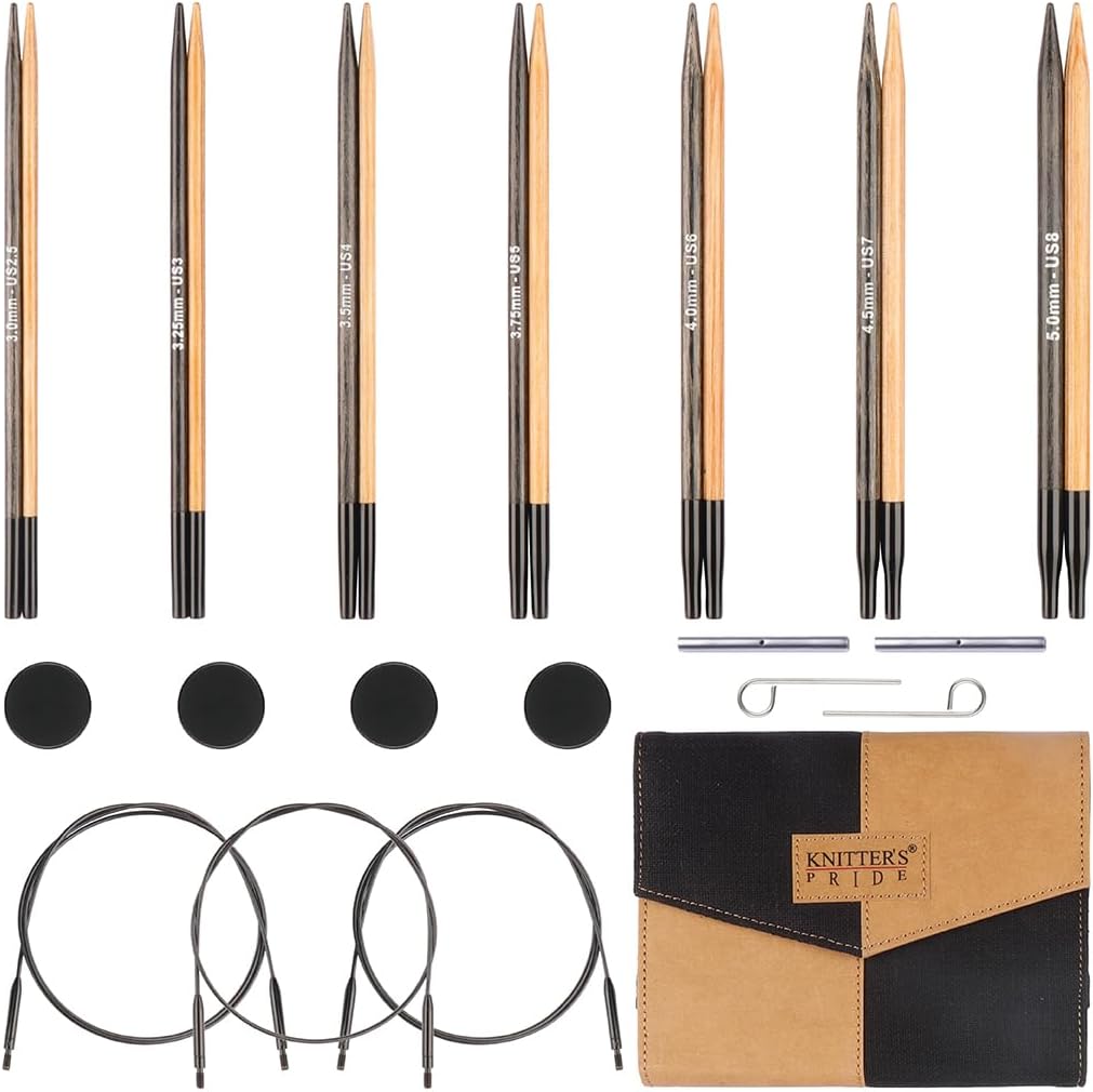 Knitter’s Pride Day & Nite Midi Interchangeable Needle Set 5"" (13cm) – 7 US Sizes (2.5 to 8)