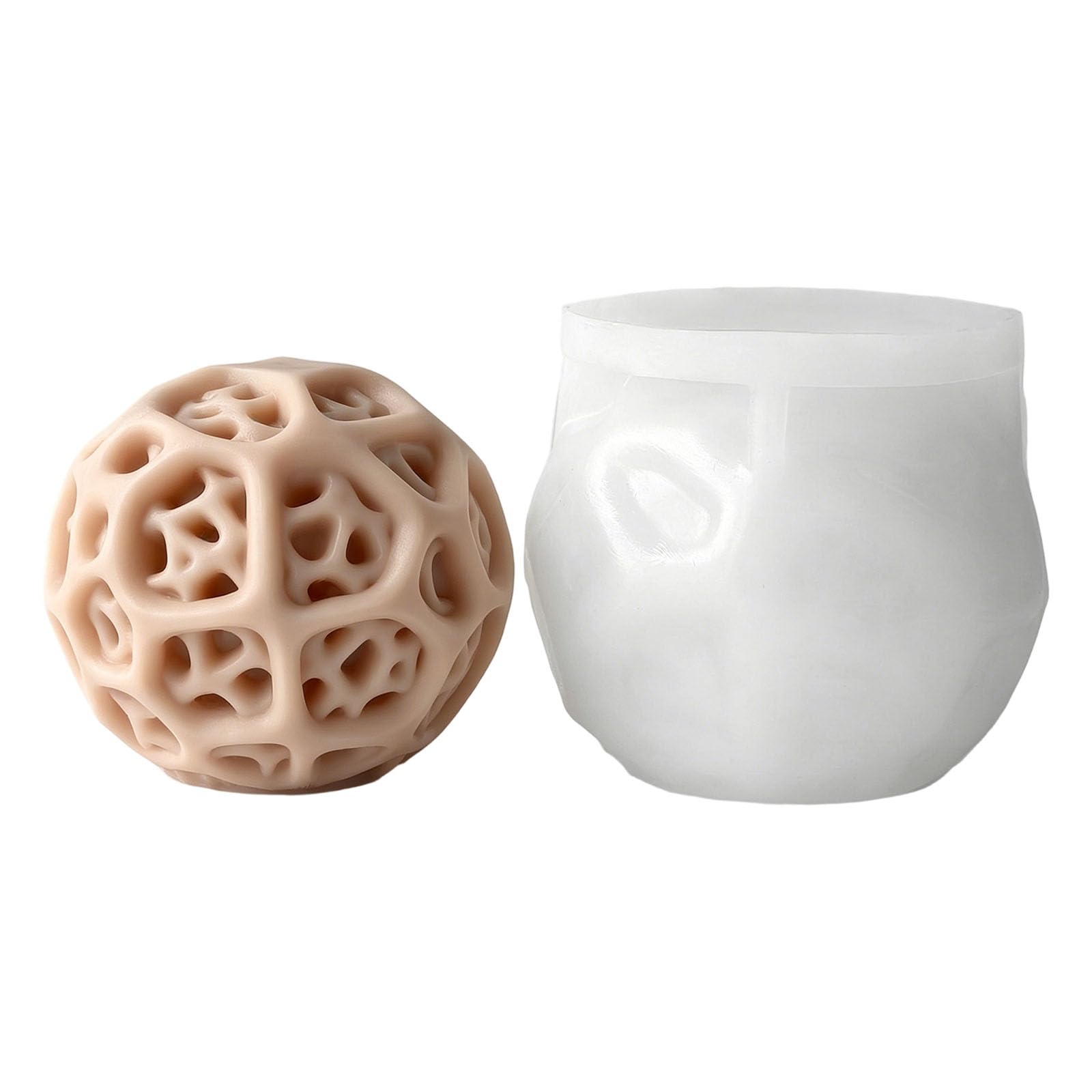 ZEPFJHE Hollow Out Silicone Molds Multipurpose Geometric Texture Silicone for Soap Gypsum Ornament Flexible Elastomer