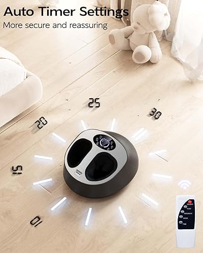 Miniatura 5 de Simivol Masajeador de pies con calor Shiatsu profundo amasamiento, masaje eléctrico de pies para alivio de la fascitis plantar, alivio del dolor