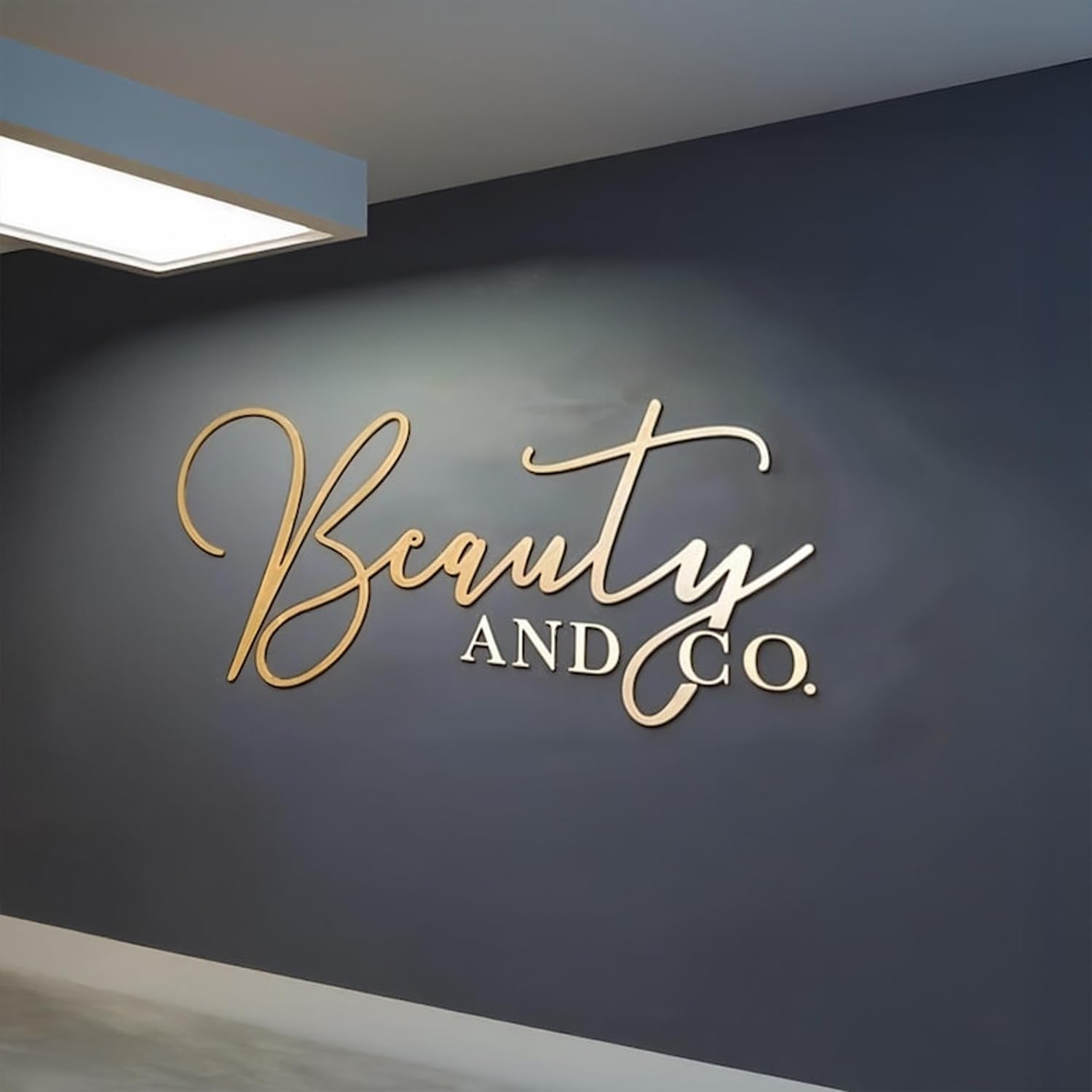 Personalisiertes Acryl-Geschäftsschild – Individualisiertes Logo-Schild für Salon & Spa – Durchsichtige Acryl-Namenstafel für Haar-, Nagel-, Massagestudios & Büros – UV-bedruckte Beschilderung für
