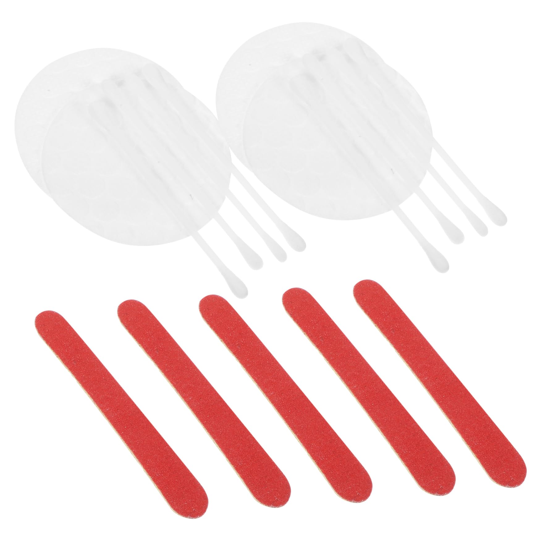 FOMIYES Facial Pads Makeup Remover 20 Pack Gentle Exfoliation Disposables Cotton Swabs Nail Files Set