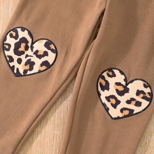 Image of Little Girls Clothes Sets - Cute Sweatshirts Top Shirt & Leggings 2 Piece Kids Fall Winter Outfits Toddler Clothing