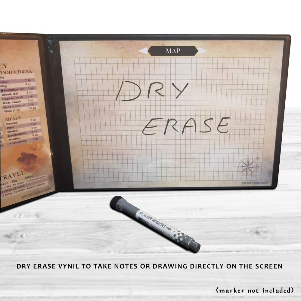 Summoning Dungeon Master Screen | Pantalla VERSÁTIL, Personalizable, Dry-Erase para Juegos de rol