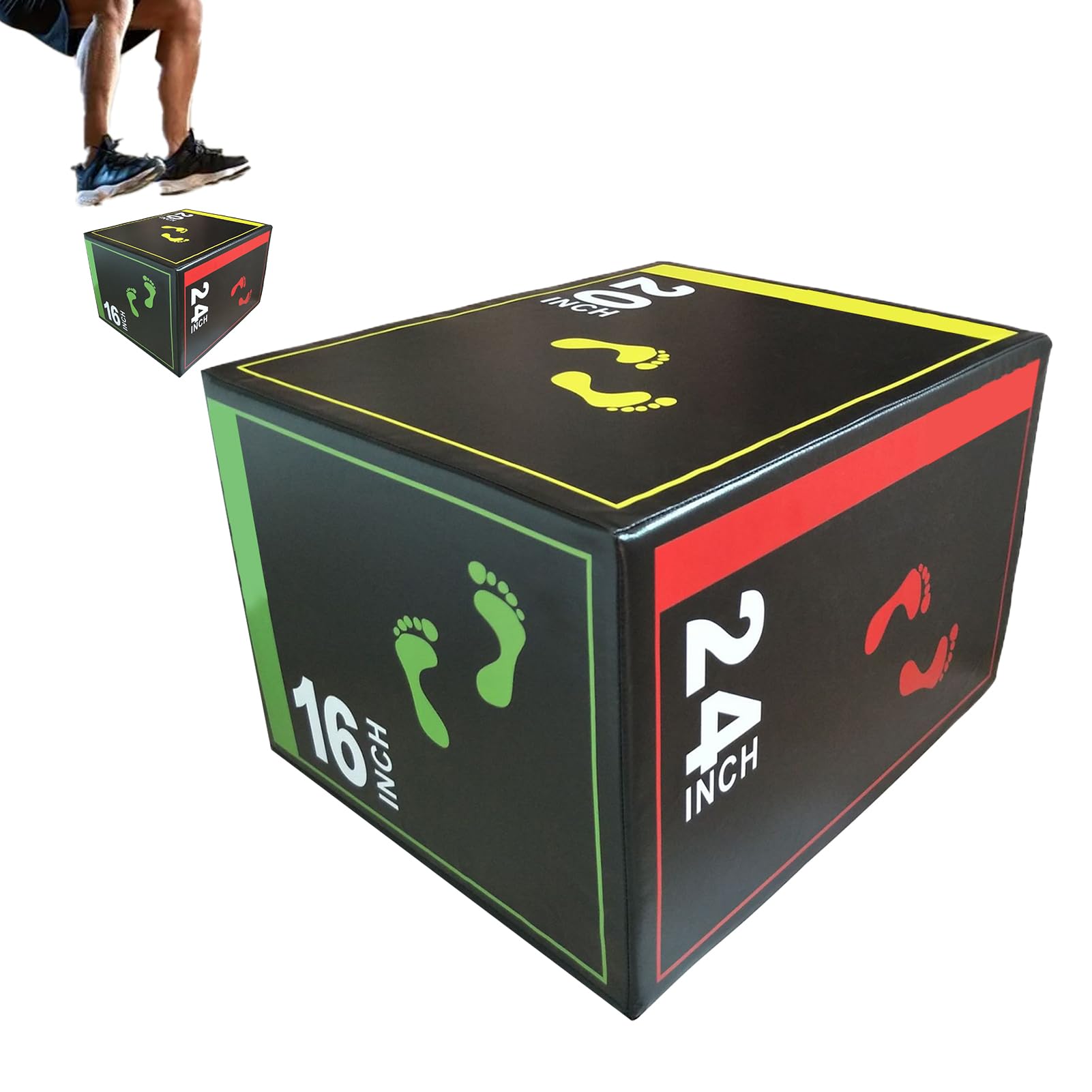 Box da Salto per Palestra - Box da Palestra Antiscivolo - Attrezzatura per | Equilibrio per Allenamento di Salto Veloce, Squat e Stacco Morto per Uso Domestico ed Esterno per Atleti e Principianti