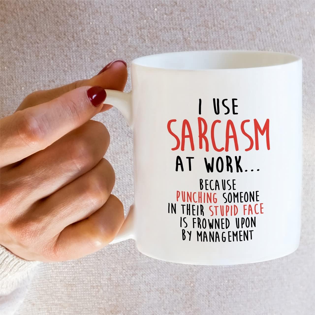 Retreez Funny Mug - I Use Sarcasm at Work 11 Oz Ceramic Coffee Mugs - Funny, Sarcasm, Sarcastic, Humor, Inspirational, Motivational birthday gifts for friends, colleagues, coworkers him her men women - Image 5