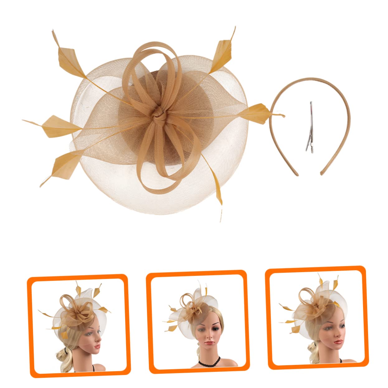 ABOOFAN 4pezzi Fascinator Hat Decorativo Cerimonie per Matrimoni e Tea Party Headband per