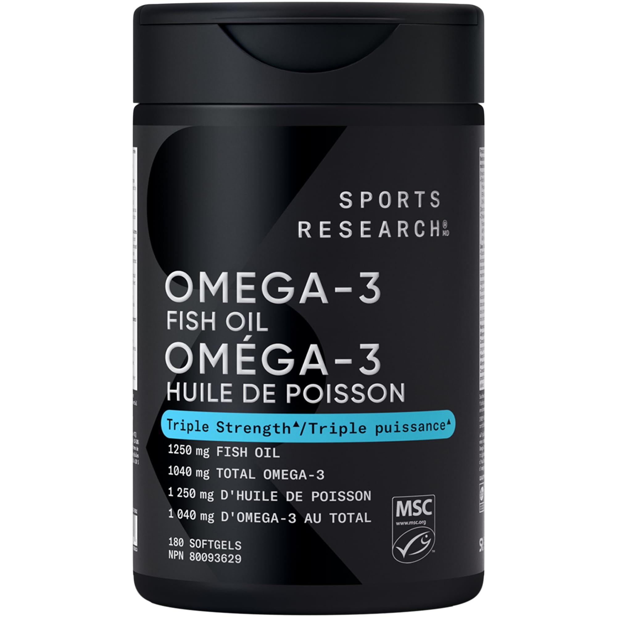 Sports Research® Triple Strength Omega 3 Fish Oil