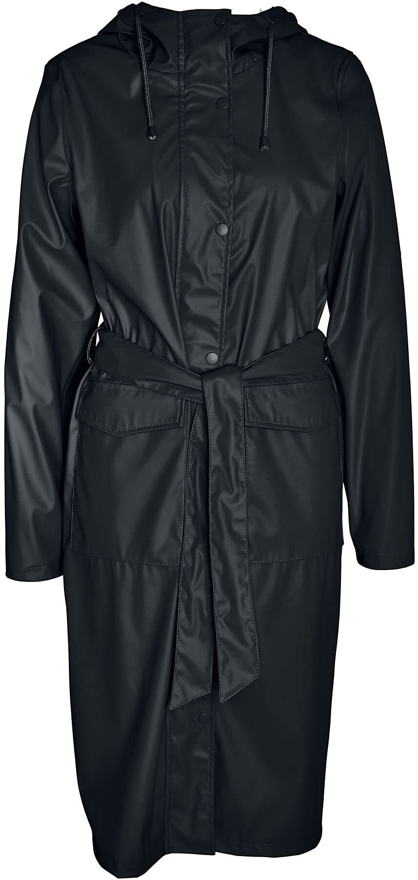NOISY MAY Nmsky L/S-Abrigo de Lluvia Noos Impermeable para Mujer