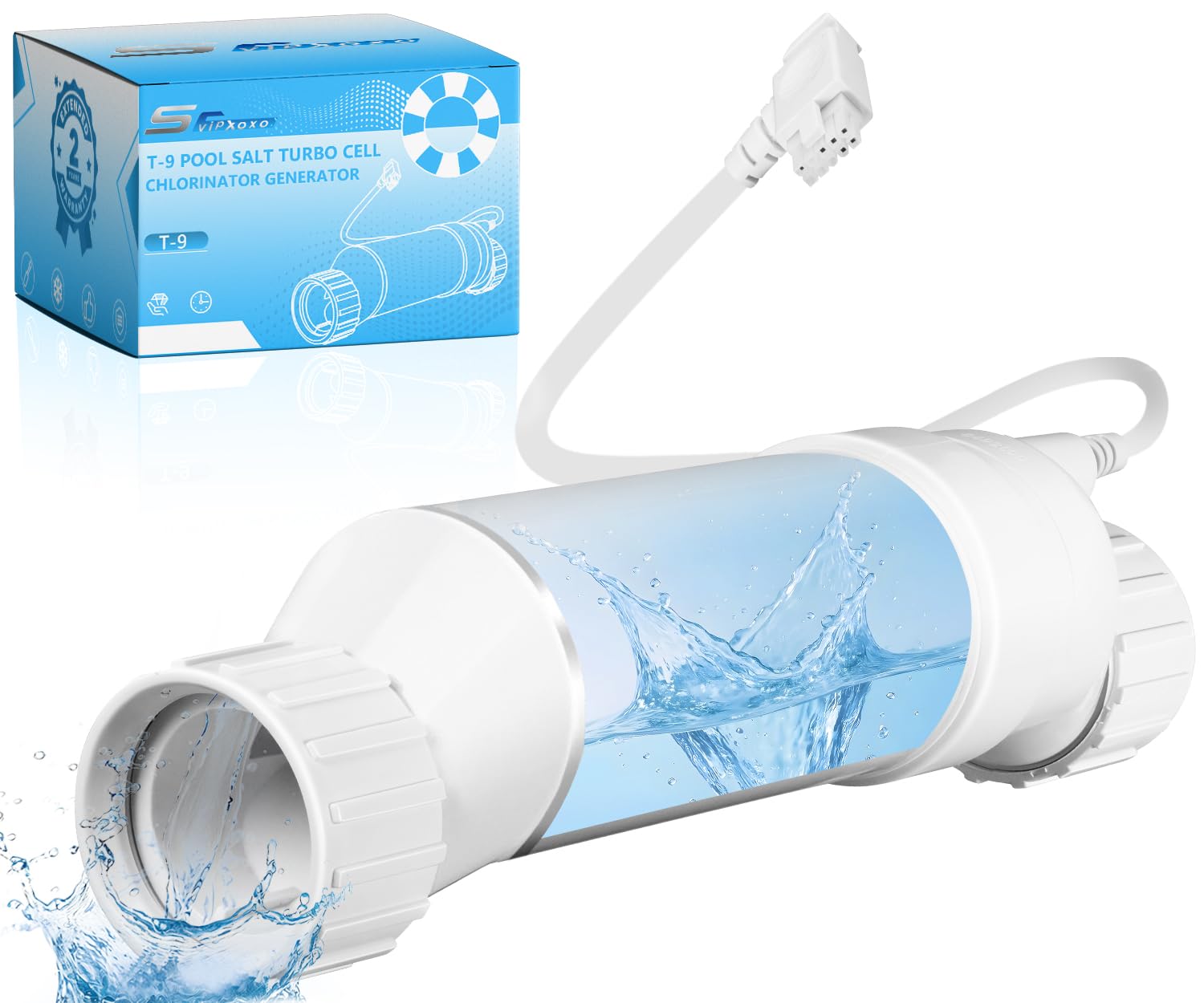 Photo 1 of T-9 Salt Cell for Pool Chlorinator System Fits Hayward Cell T-9 W3T-Cell-9 BLT9H AquaRite, AquaTrol & More Salt Water Pool Up to 25K Gallon