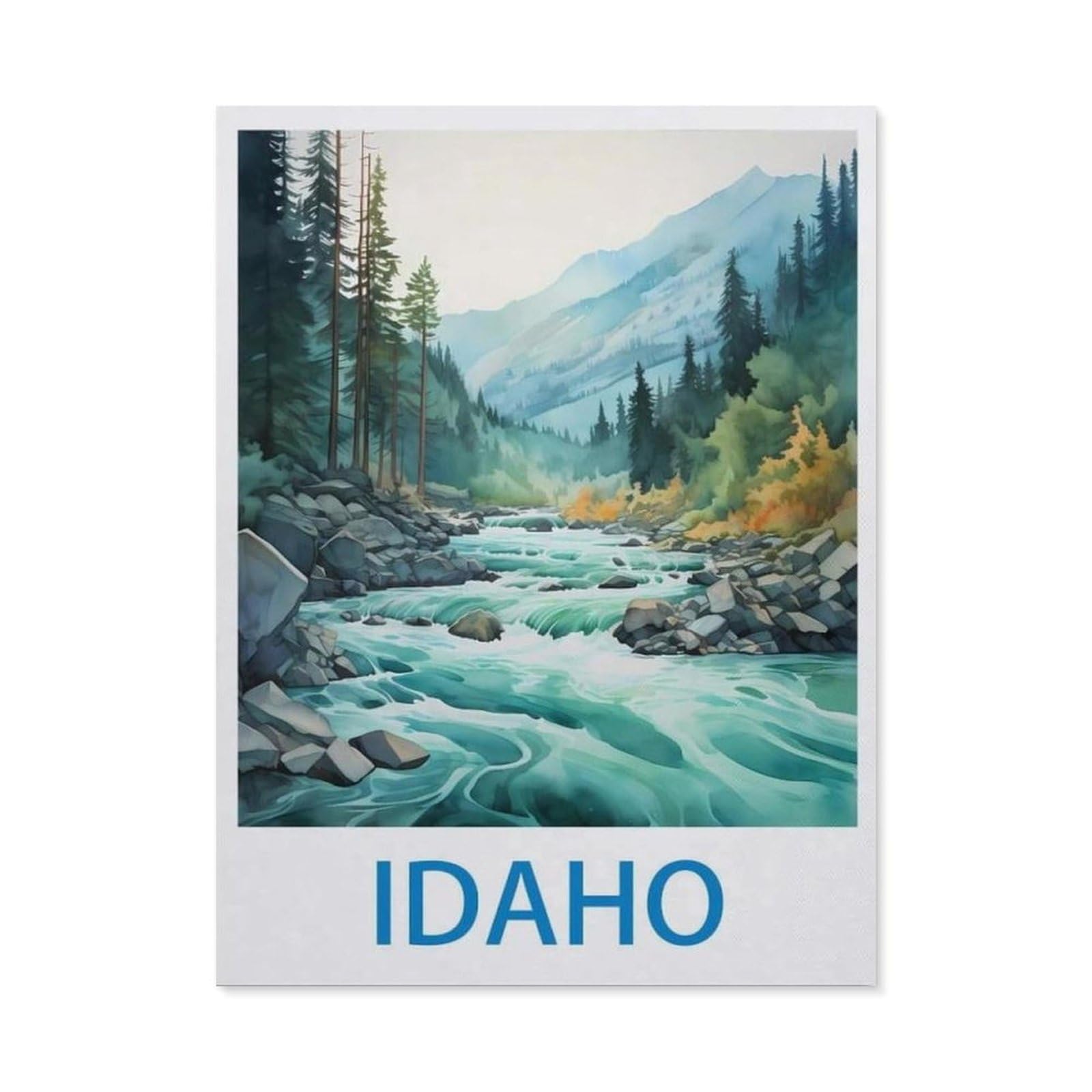 Metal Sign Tin Sign，Idaho(15x30cm）