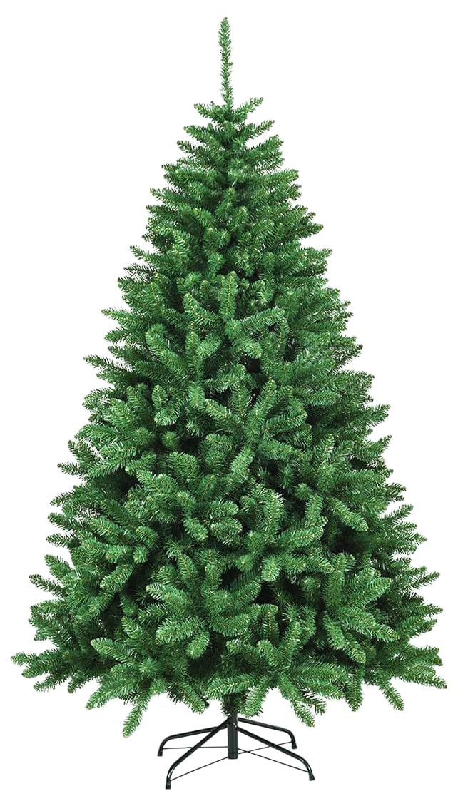 BPA® 180CM Christmas Tree with 670 Branch Tips of 10 Bow Decorations Premium PVC Holiday Christmas Tree, Ideal for Home, Office, and Xmas Party Decoration, Includes Metal Foldable Stands