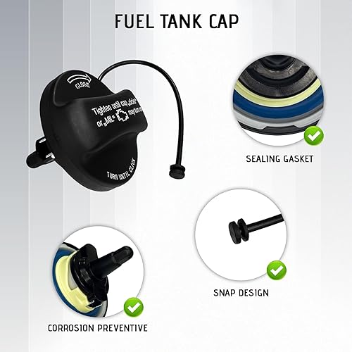 Miniatura 3 de Cubierta de tapa de gasolina para automóvil, repuesto de tapa de depósito de combustible OEM # 16117222391, sellador de tanque de gasolina