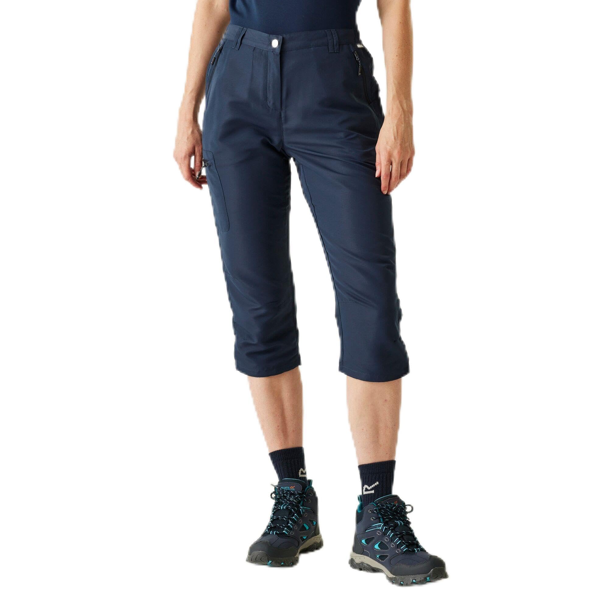 Regatta Chaska Iii Capri Walking Trousers Size: 10 Women's Blue