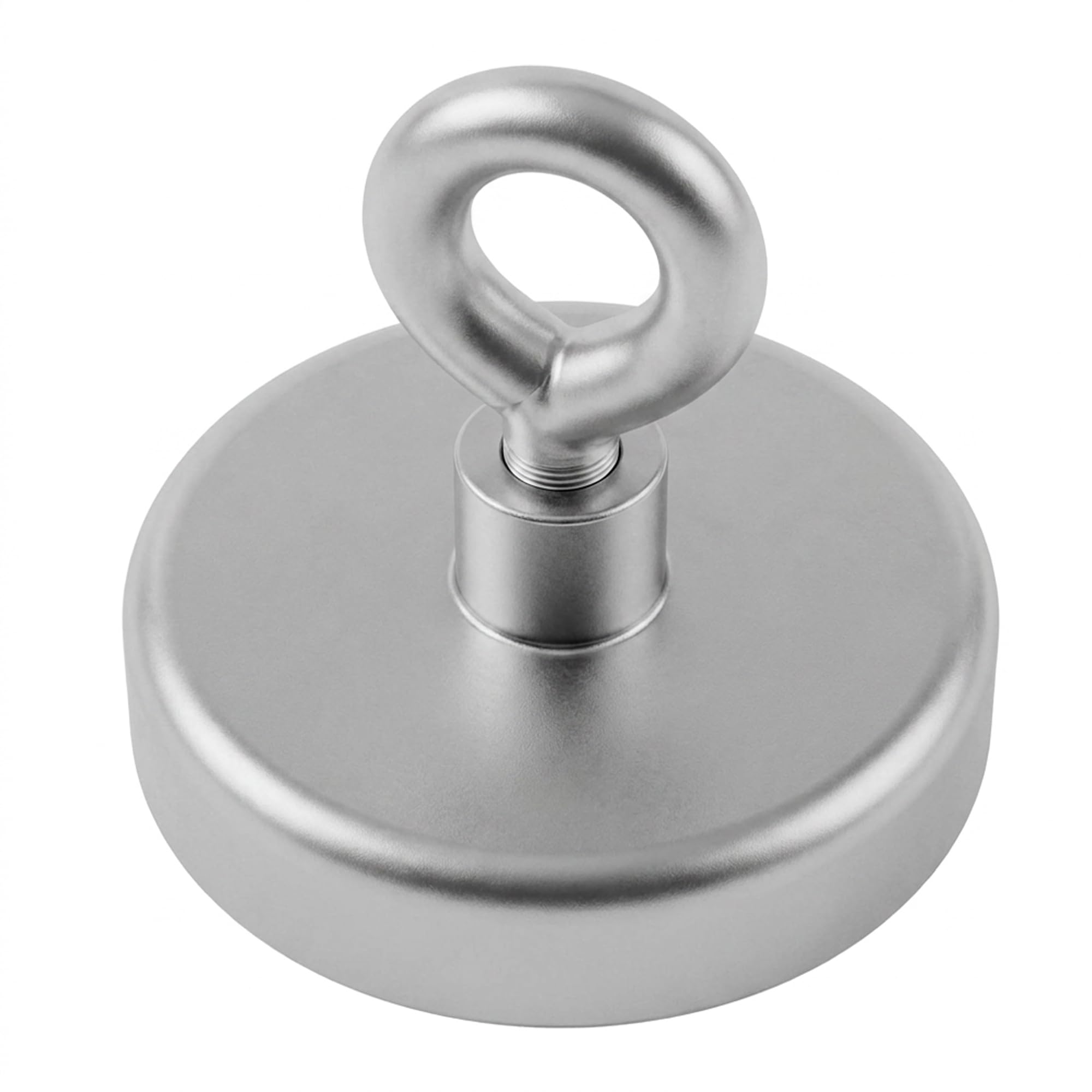 Magnes neodymowy z oczkiem – Ø 75 mm – neodymowy (NdFeB) cynk – siła przyczepności 160 kg – silne magnesy (oczka magnetyczne) supermagnesy o ekstremalnej przyczepności do zastosowań przemysłowych i domowych