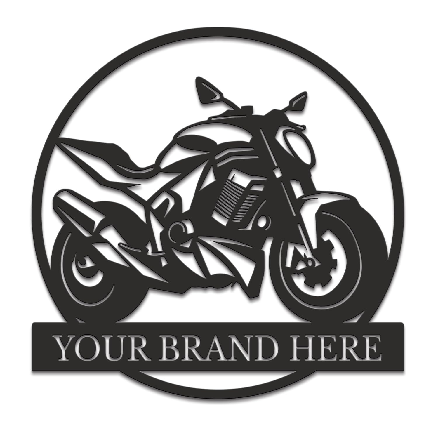 Senyer Style-3 Custom Motorcycle Garage Metal Wall Art, Personalized Motorcycle Metal Sign, Motorcycle Art, Bike Lover Gift Last Name Plaque,Garage Decor, Father's Day Gift (Style-3)