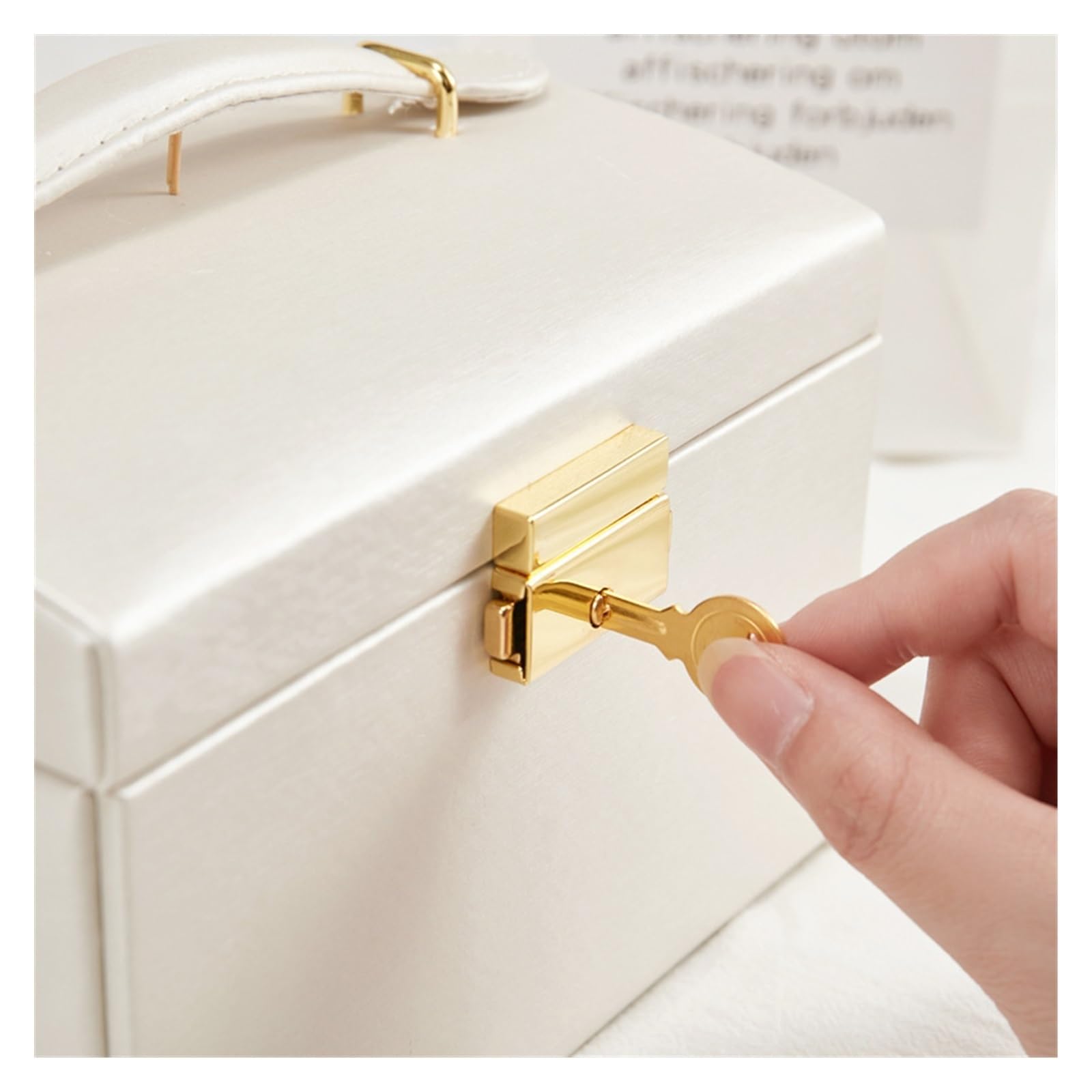 Organizer na biżuterię dla kobiet, trójwarstwowe drewniane etui do przechowywania kolczyków, styl europejski, idealny prezent ślubny, prosty ręcznie wykonany design, bezpieczne blokowanie