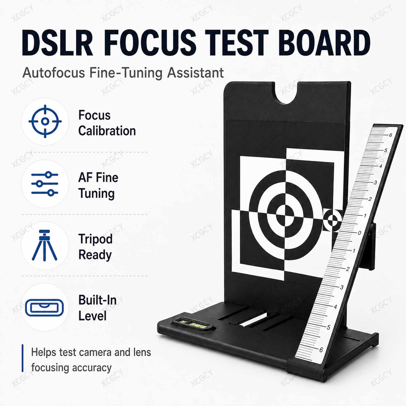 Monitor Con Tabella Di Test Riflettente Per Obiettivi, Kit Professionale Di Schede Di Test Per Microregolazione, Piastra Di Messa A Fuoco Ad Alto Contrasto Con Righello, Per Fotocamere Dslr