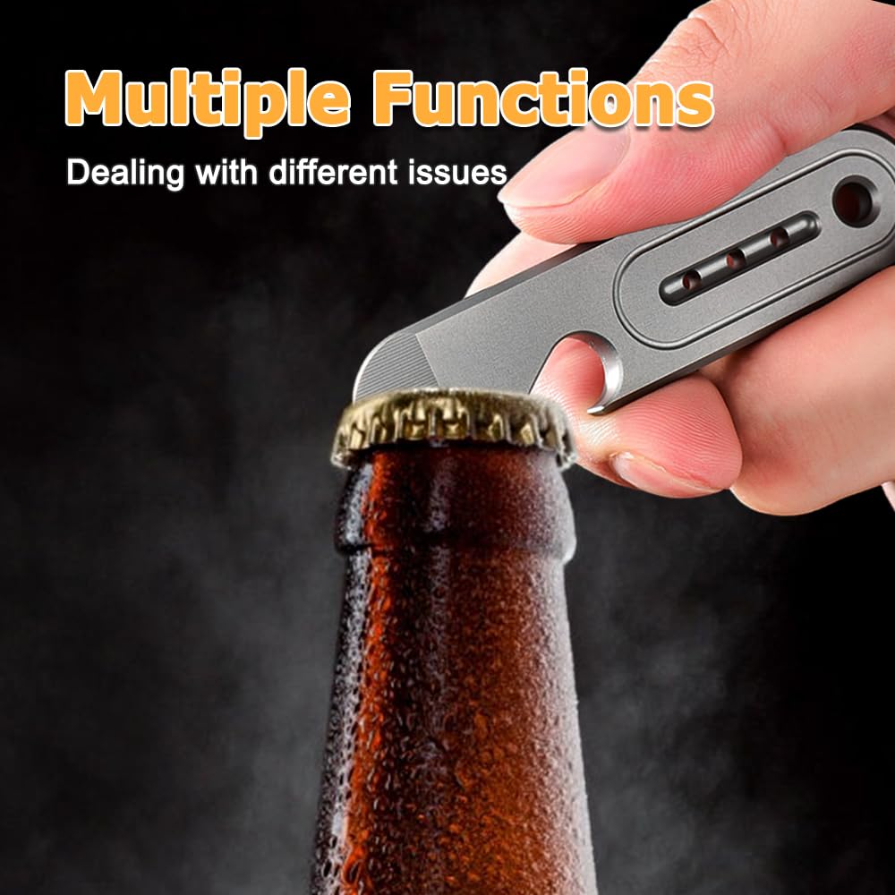 Titan EDC Pry Bar 6,5cm - Multifunktions Werkzeug Mit Flaschenöffner & Schlüsselanhänger