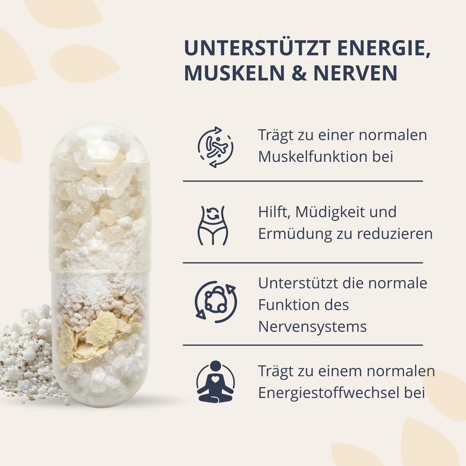 Golden Tree Magnesium Komplex Kapseln, 120 Stück | Magnesiumcitrat, -bisglycinat & -malat, Hochdosiert mit 400 mg, Mit Vitamin D3 & B6