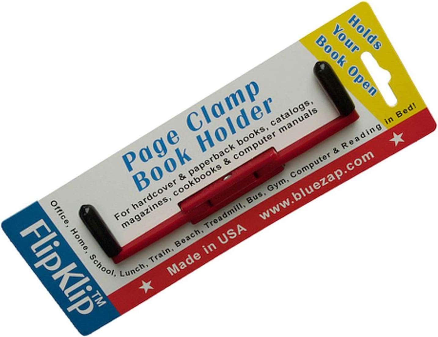 Portable Book Page Holder for Hands Free Reading in Bed, on The Go, on The Treadmill & Exercise Bike - Works on Hardcovers, Paperbacks, Magazines, and Comic, Art, Piano and Recipe Books