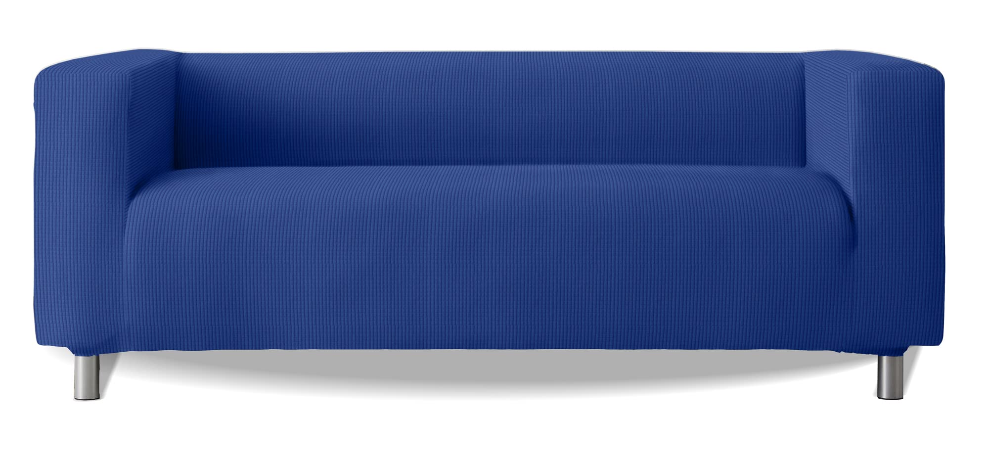 Milica Funda de Sofá Compatible con Sofa IKEA Klippan y Similares con Brazos Altos | Modelo Aruba | Tejido Multielástico Lavable Fabricado en España | Ajuste Color Azul