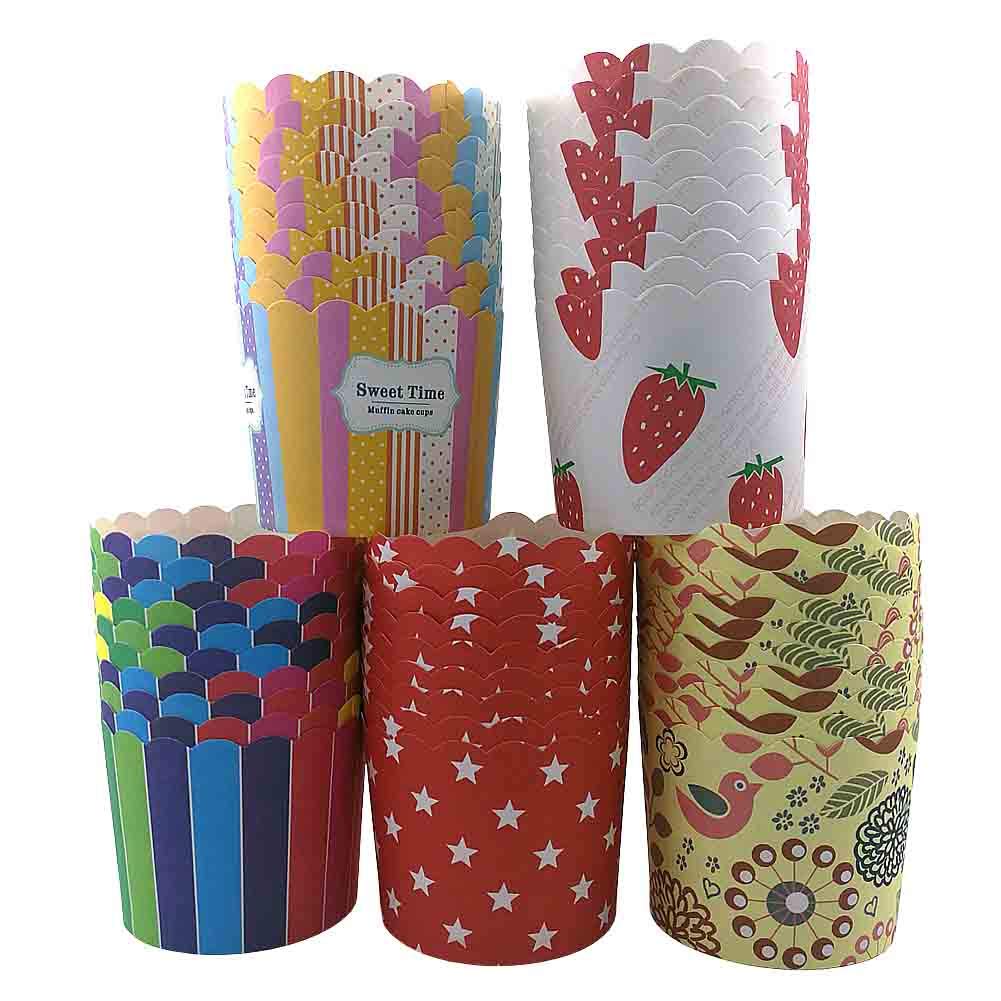 CAN_Deal 500 Stück Muffin Backformen aus stabilem Papier, groß Ø 6 cm, Muffinförmchen/Cupcake Backformen