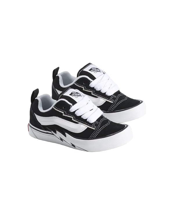 Vans Toddler Knu Skool Elastic Lace Bolt Shoe, Black/White, 13.5 by Vans - Used condition - Image 2