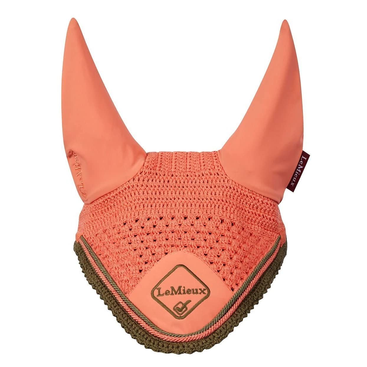LeMieux Classic Crochet Fly Hood with Comfortable Lycra Ears - Sport Horse Wear for Competitive Rider — view 8
