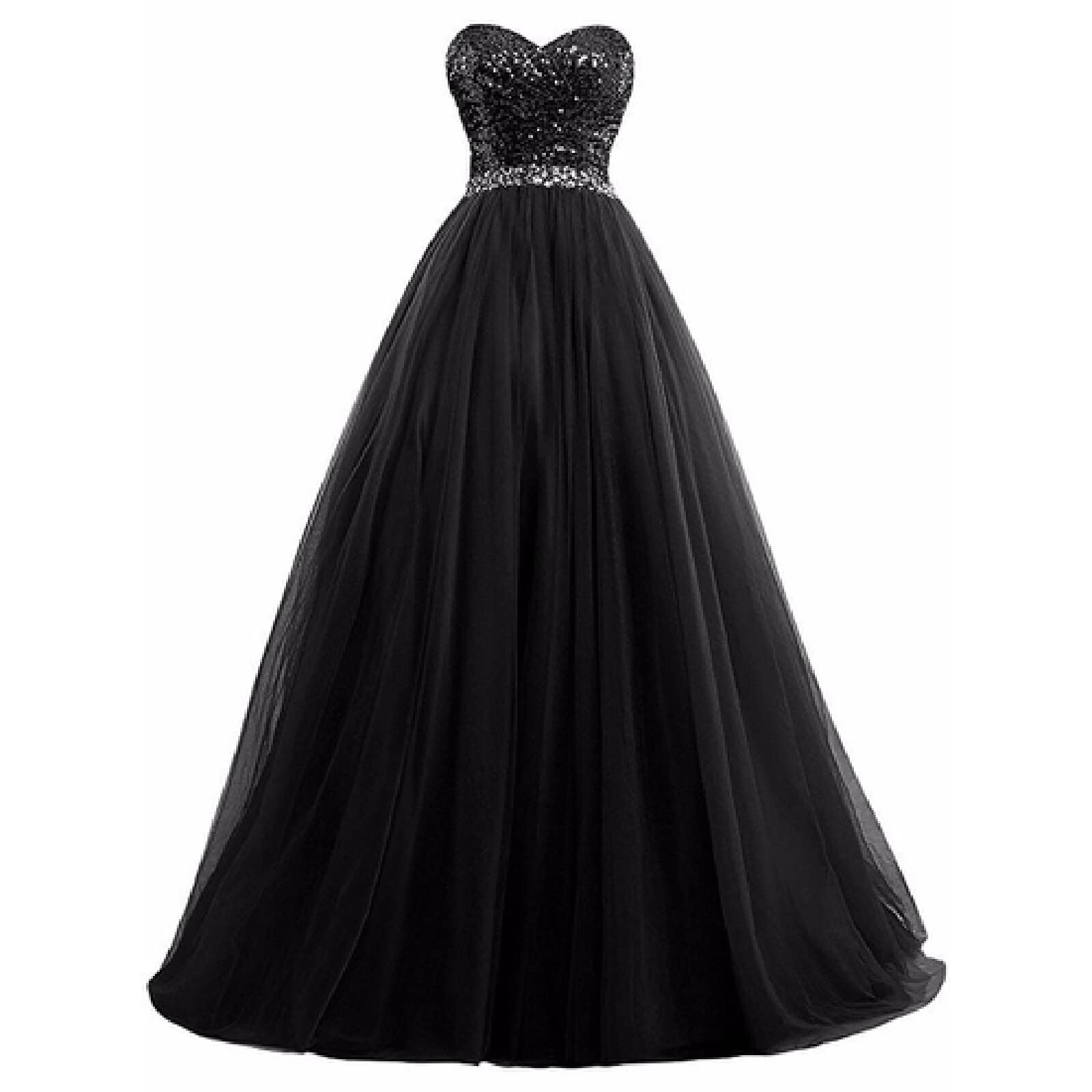 Robe de Soirée Longue pour Mariage Demoiselle - Sexy à Col Bateau, Classique Femme - Crimson, Black, Tailles 30, 36