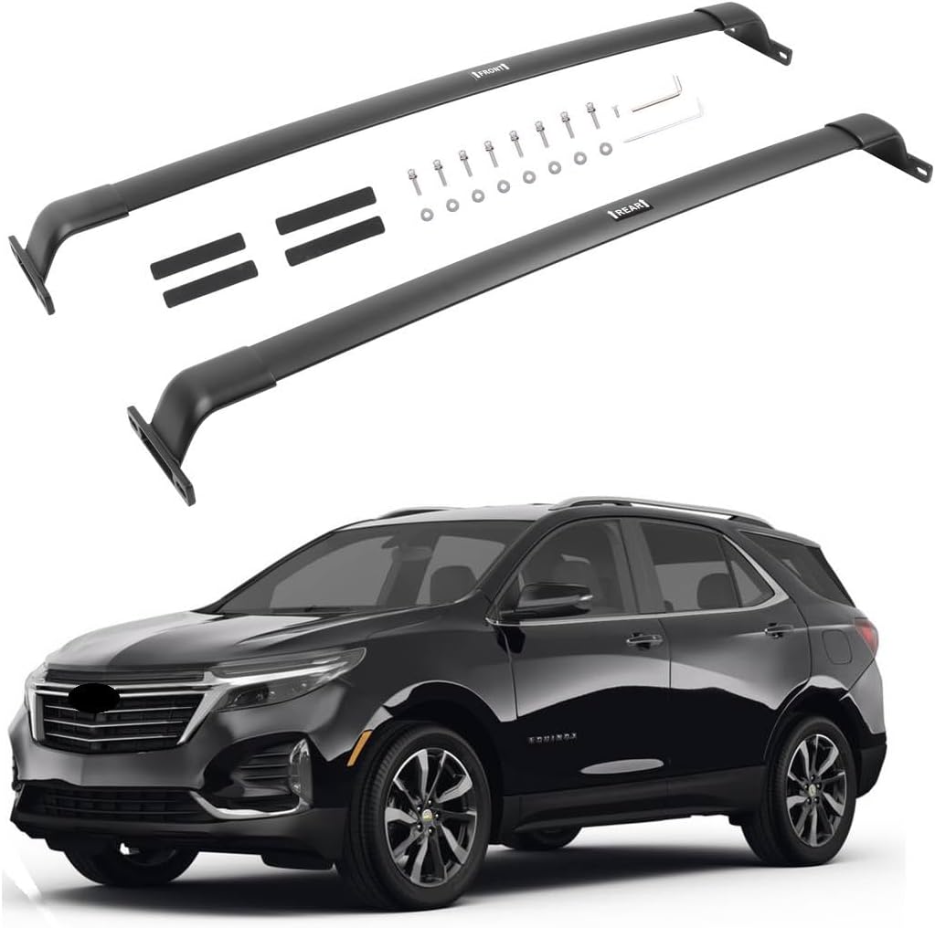 Upgraded Loading 220lbs Cargo Racks for Chevy Equinox 2018-2023 2024 / GMC Terrain 2018-2024 Cross Bars roof Rack top Rail Luggage Carrier